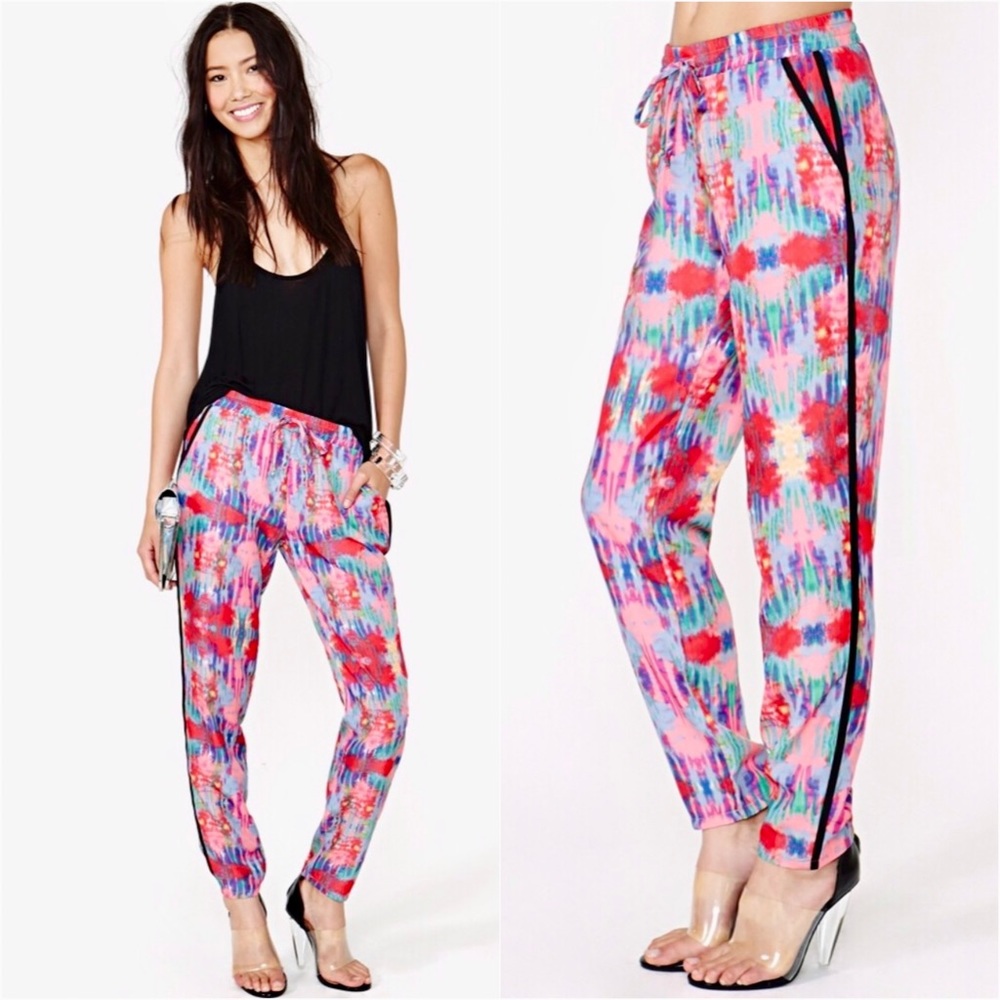 NastyGal Blurred Bloom Pants